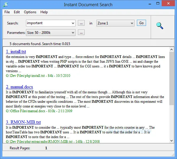 Instant Document Search Captura de pantalla 1