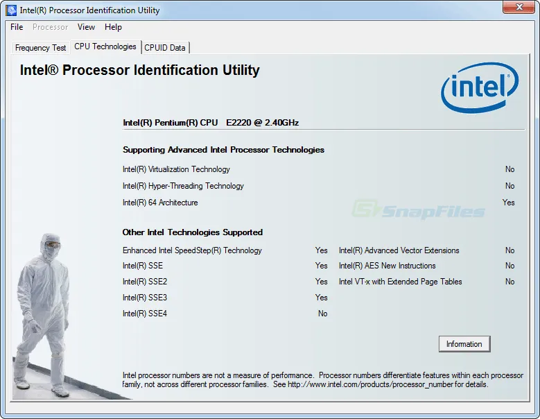 Intel Processor Identification Utility Captura de pantalla 2