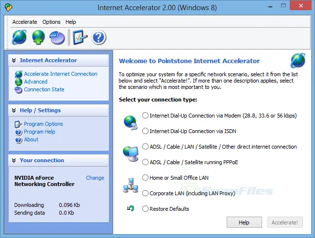 Pointstone Internet Accelerator Captura de pantalla 1