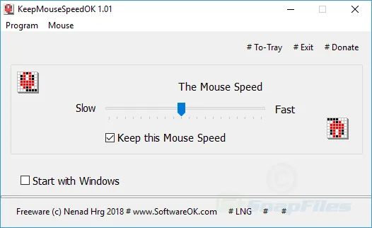 KeepMouseSpeedOK Captura de pantalla 1