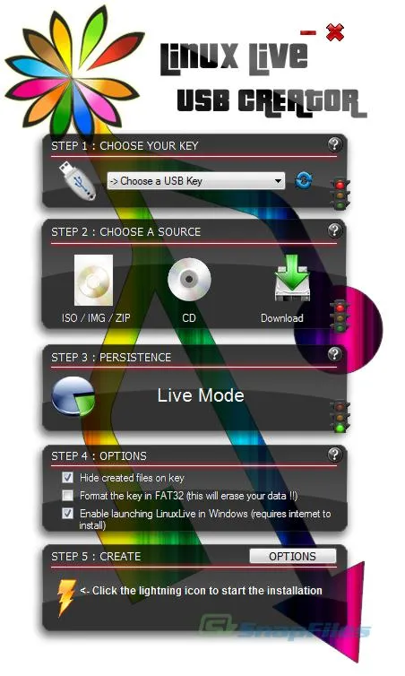 LiLi USB Creator (Linux Live) Captura de pantalla 1