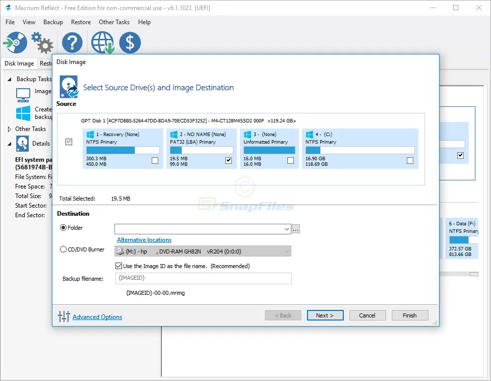 Macrium Reflect (Free Edition) Captura de pantalla 2
