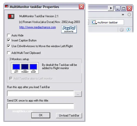 MultiMon Taskbar Captura de pantalla 1