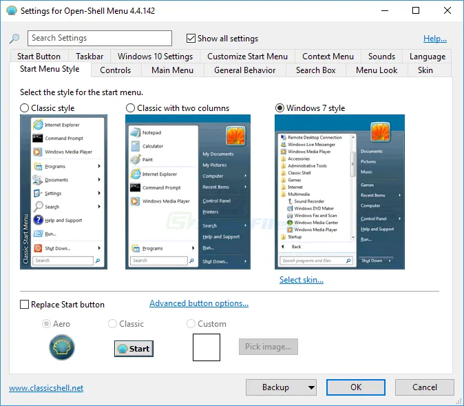 Open Shell Captura de pantalla 1