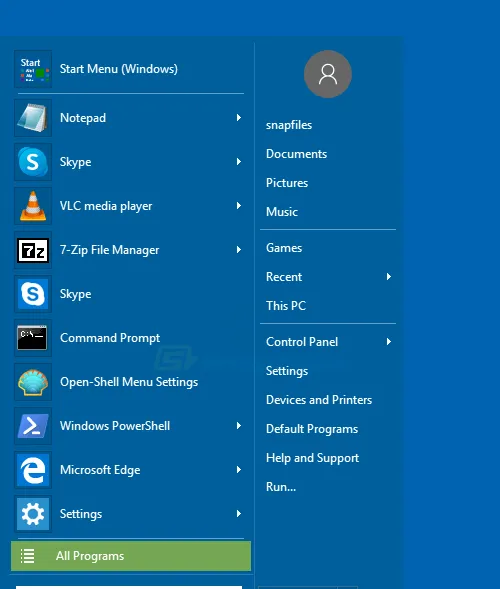 Open Shell Captura de pantalla 2