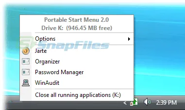 Portable Start Menu Captura de pantalla 1