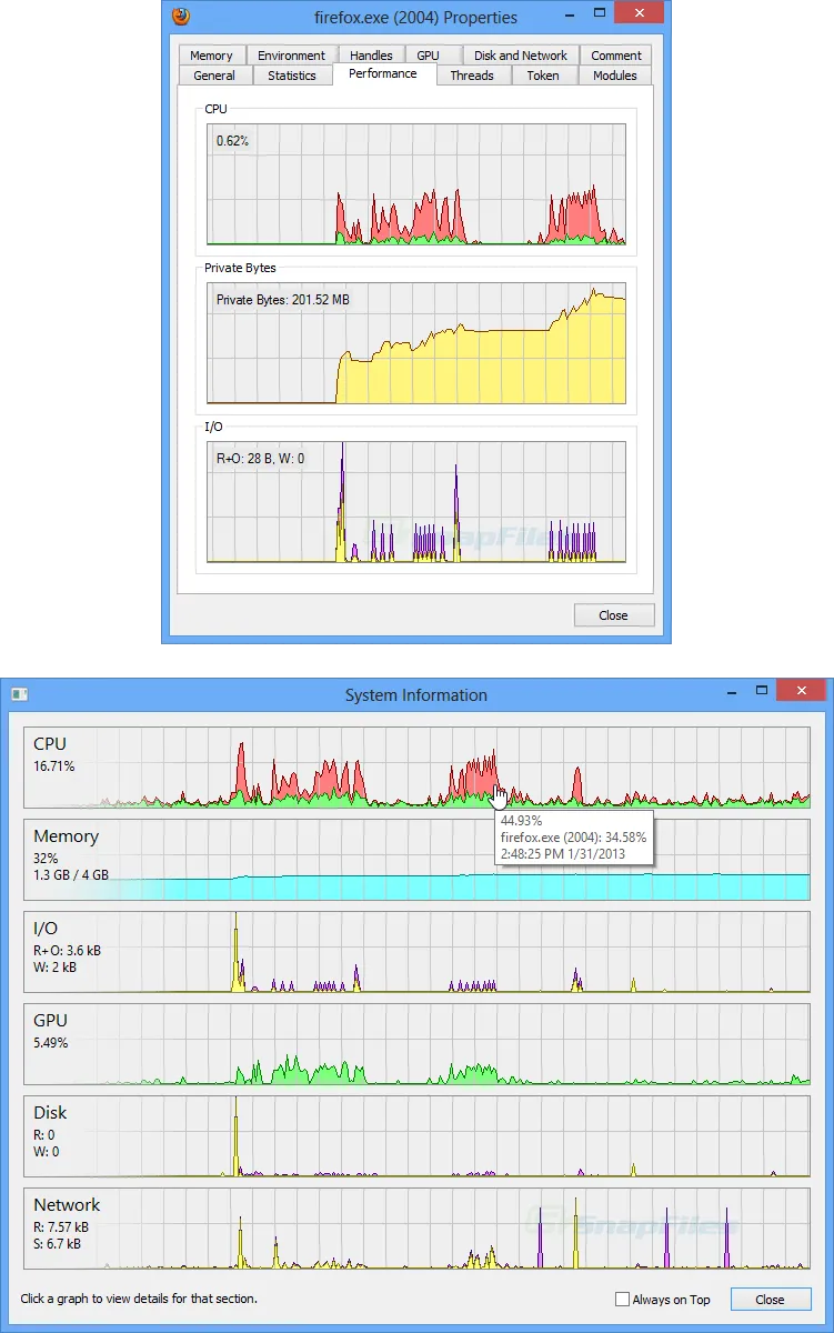 Process Hacker Captura de pantalla 2