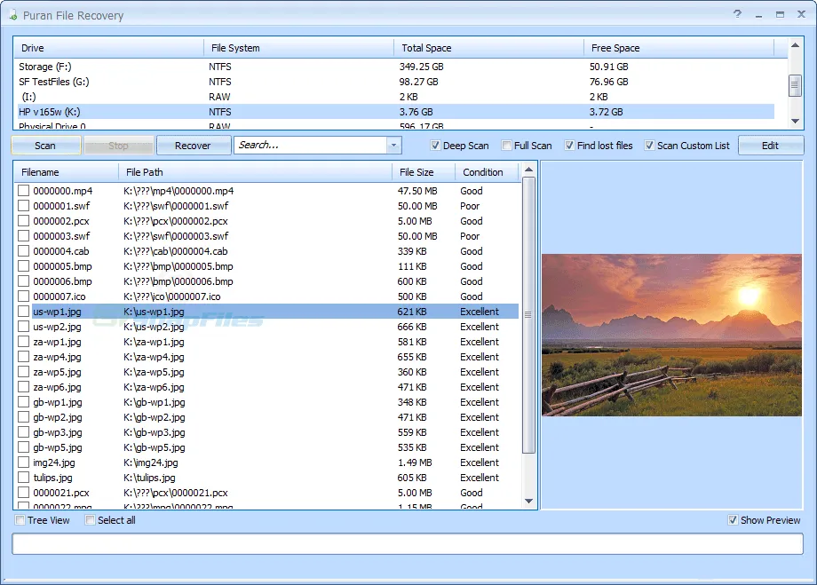 Puran File Recovery Captura de pantalla 1