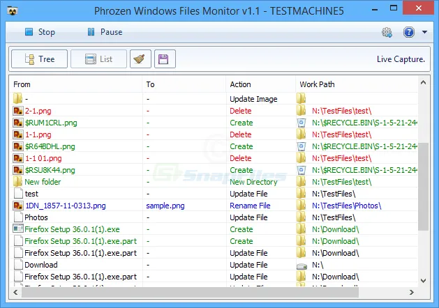 Phrozen Windows File Monitor Captura de pantalla 2