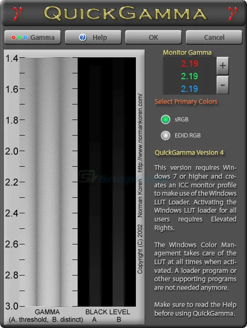 QuickGamma Captura de pantalla 1