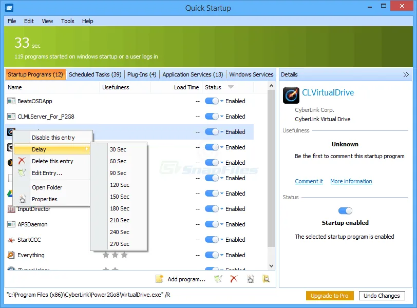 Quick StartUp Captura de pantalla 1