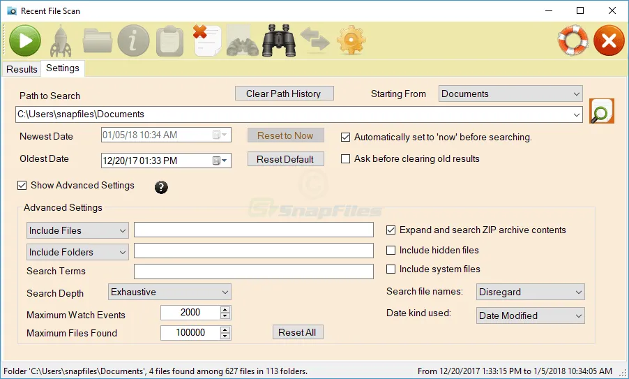 Recent File Scan Captura de pantalla 2