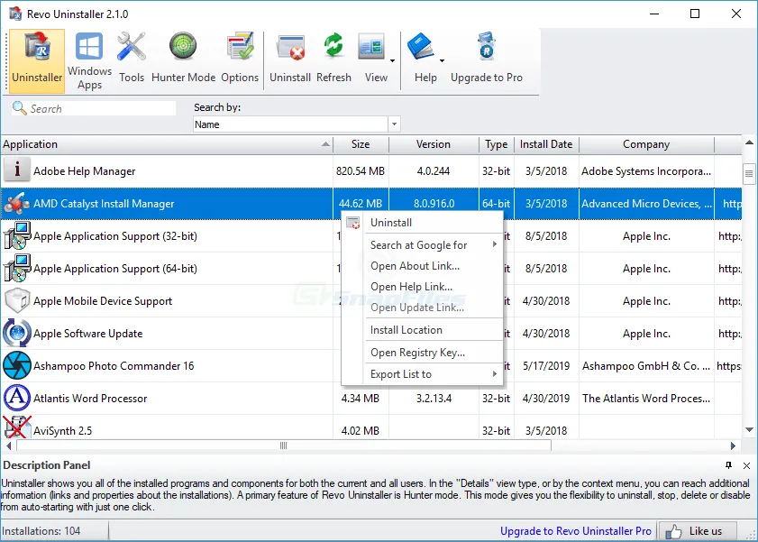 Revo Uninstaller Captura de pantalla 1