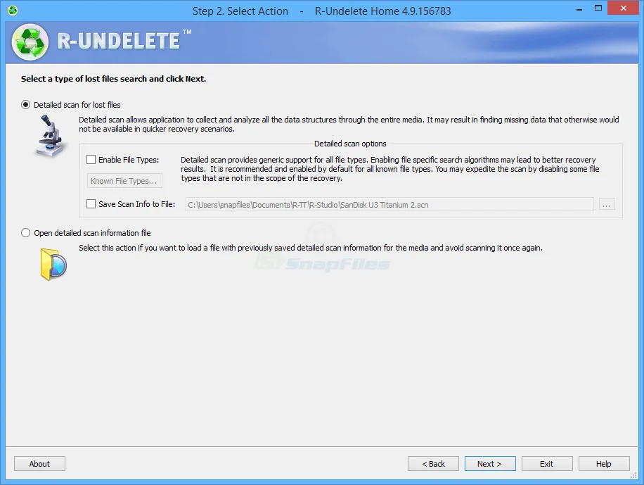 R-Undelete Home Captura de pantalla 2