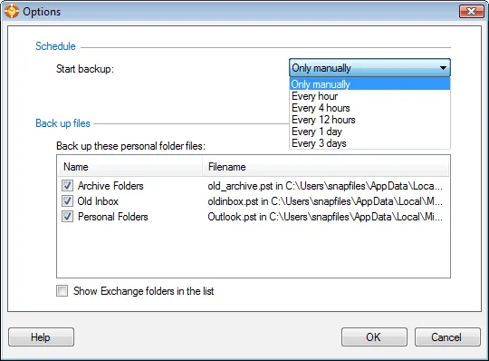 Safe PST Backup (Free Edition) Captura de pantalla 2