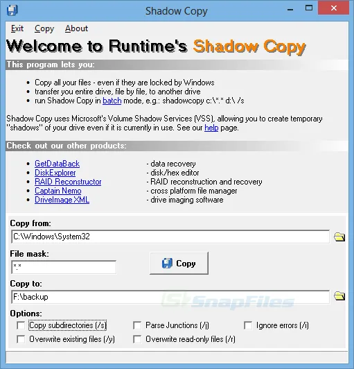 Shadow Copy Captura de pantalla 1