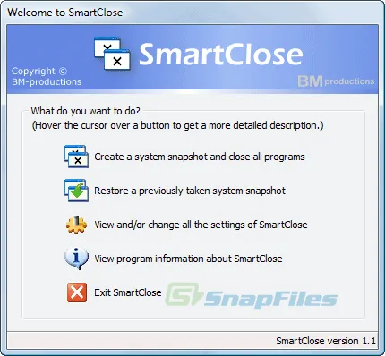 SmartClose Captura de pantalla 1