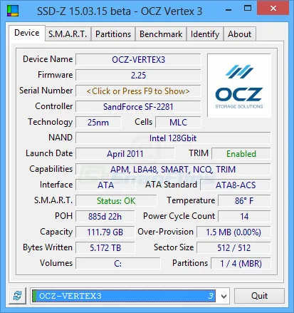 SSD-Z Captura de pantalla 1