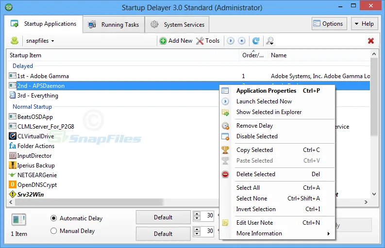 Startup Delayer Captura de pantalla 1