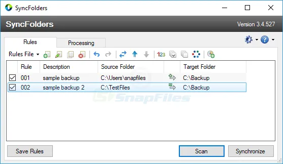 SyncFolders Captura de pantalla 1