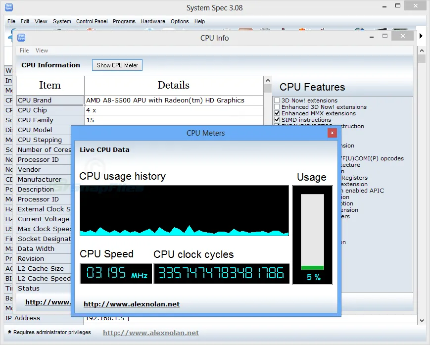 System Spec Captura de pantalla 2