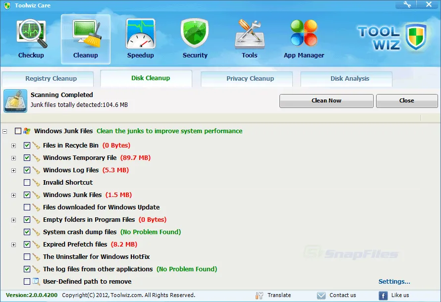 Toolwiz Care Captura de pantalla 2