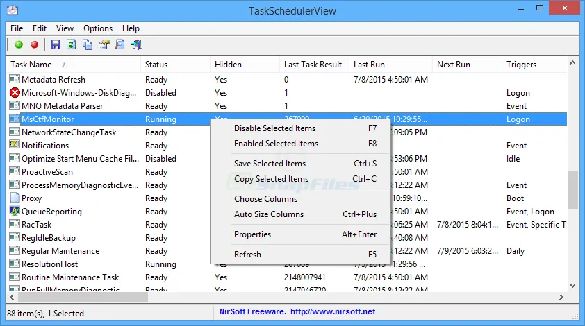 TaskSchedulerView Captura de pantalla 1