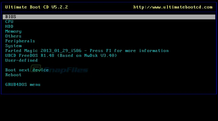 Ultimate Boot CD Captura de pantalla 1