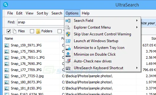 UltraSearch Captura de pantalla 2