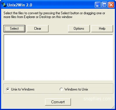 Unix2Win Captura de pantalla 1