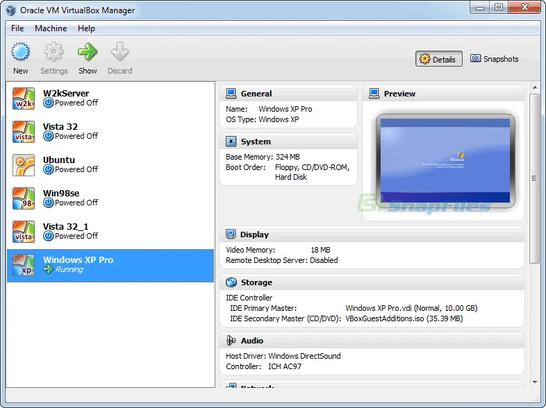 VirtualBox Captura de pantalla 1