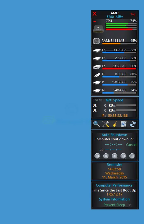 W8 Sidebar Captura de pantalla 1