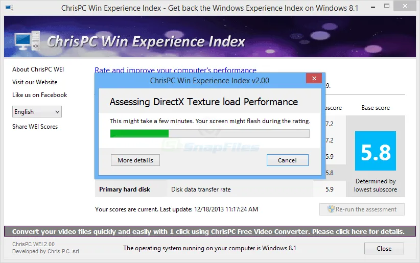 ChrisPC Win Experience Index Captura de pantalla 2