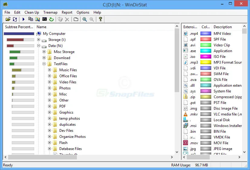 WinDirStat Captura de pantalla 2