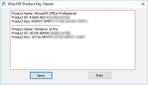 Wise Windows Key Finder Captura de pantalla 1